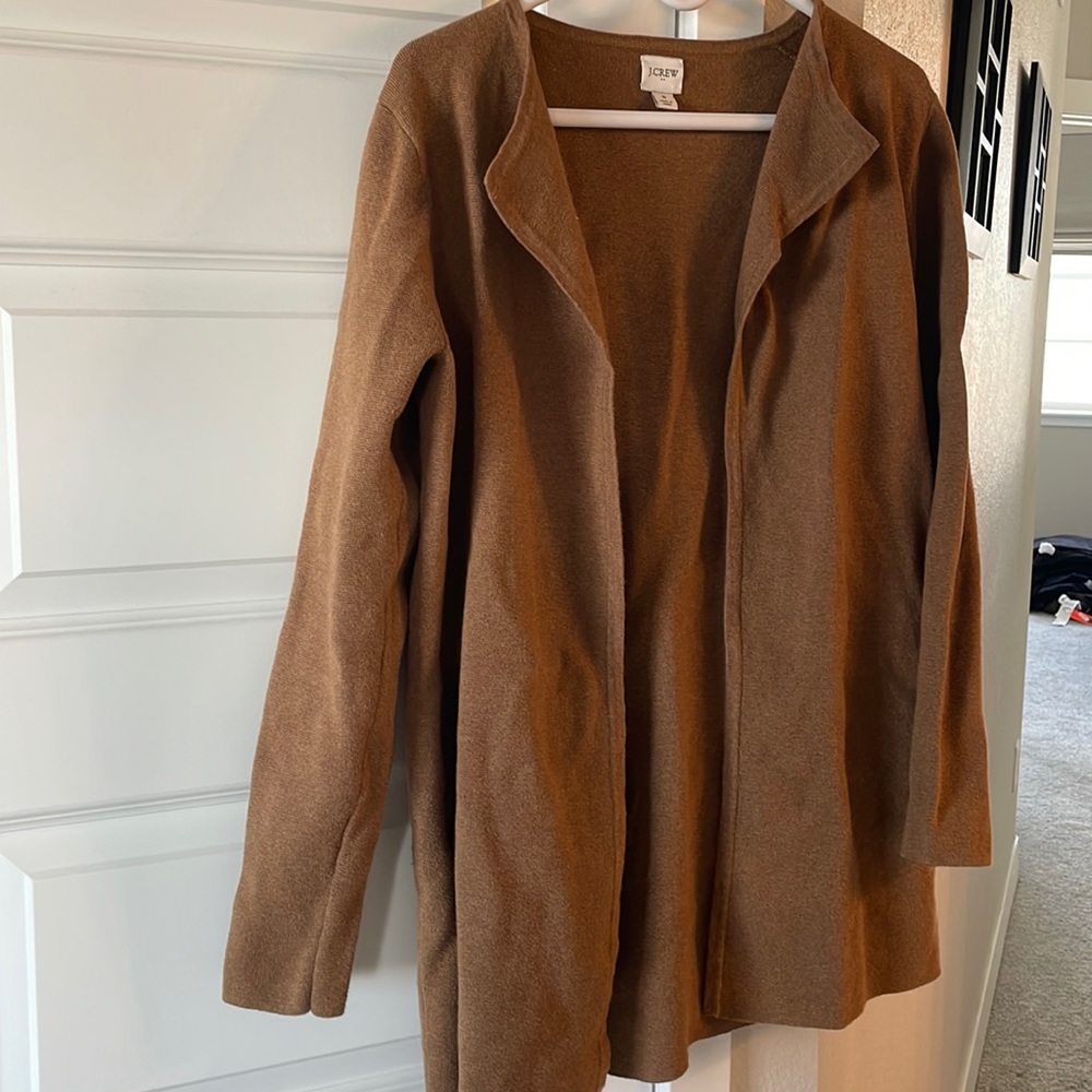 J. Crew Factory Camel Blazer Cardigan